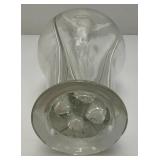 Midcentury French 4 Chamber Glass Decanter 10 1/2' Tall
