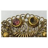 Relisted Do To No Show 1950's-60's Czech Ornate Brooch 2' (Couple Stones Misssing)