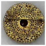 Relisted Do To No Show 1950's-60's Czech Ornate Brooch 2' (Couple Stones Misssing)