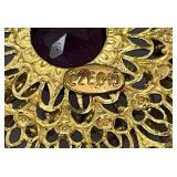 Relisted Do To No Show 1950's-60's Czech Ornate Brooch 2' (Couple Stones Misssing)