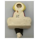 Vintage WEIL WARE California Art Pottery Asian Girl Wall Pocket Planter 10'