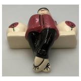 Vintage WEIL WARE California Art Pottery Asian Girl Wall Pocket Planter 8.5'