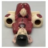 Vintage WEIL WARE California Art Pottery Asian Girl Wall Pocket Planter 8.5'
