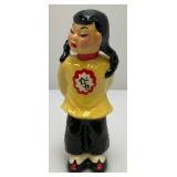 Vintage Collectible Ceramic Arts Sudio Asian Girl Figurine 6'