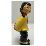Vintage Collectible Ceramic Arts Sudio Asian Girl Figurine 6'