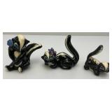 Vintage Collectible Ceramic Arts Sudio Mother Skunk And Family From BAMBI 2' & 3'