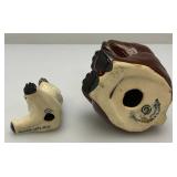 Vintage Collectible Ceramic Arts Sudio Brown Bear And Bear Cub Salt & Pepper Shakers Set 4 1/4'