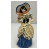 Vintage Collectible Ceramic Arts Sudio MISS LUCINDY Blue Figurine 7'