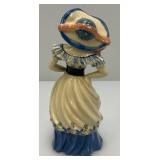 Vintage Collectible Ceramic Arts Sudio MISS LUCINDY Blue Figurine 7'