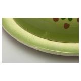 Vintage CLEMINSONS Round Covered Butter Dish Green California Art Pottery Butter Maid