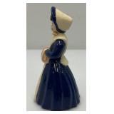 Vintage Collectible  Ceramic Victorian Woman Figurine Bell 5 1/4'
