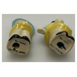 Vintage Collectible  1940's Ceramic Arts Sudio Madison Wis. Oriental Couple Salt & Pepper Shakers 3'