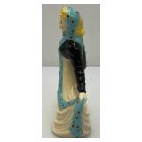 Vintage Collectible  Ceramic Arts Sudio Girl With Cornucopia Planter 7'