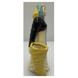 Vintage Collectible  Ceramic Arts Sudio Girl With Cornucopia Planter 7'