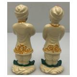 Vintage Collectible1950's Ceramic Arts Sudio Blackamores W/Turbans Salt & Pepper Shakers 5'