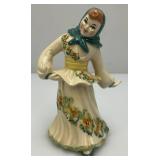 Vintage Collectible Ceramic Arts Sudio Dancing Lady Figurine 6'
