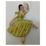 Vintage1950's Collectible Ceramic Arts Sudio Arabesque Dancing Ballerinas Set Of Two 9' Wall hangings