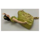 Vintage1950's Collectible Ceramic Arts Sudio Arabesque Dancing Ballerinas Set Of Two 9' Wall hangings