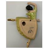 Vintage1950's Collectible Ceramic Arts Sudio Arabesque Dancing Ballerinas Set Of Two 9' Wall hangings