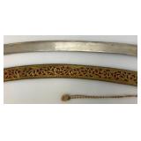 Ceremonial Sword Indian Groom Wedding With Hilt 35.5' Leopard And Rabbit Brass Handle