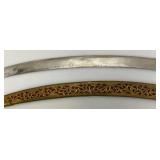 Ceremonial Sword Indian Groom Wedding With Hilt 35.5' Leopard And Rabbit Brass Handle