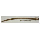 Ceremonial Sword Indian Groom Wedding With Hilt 35.5' Leopard And Rabbit Brass Handle