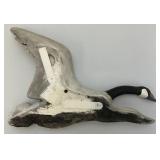 3 Vintage Ceramic Geese Wall Hangings Hand painted 1= 15' x 16.5', 1= 16' x 18.5' & 1= 10' x 13.5'