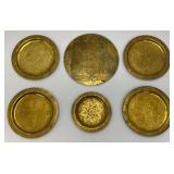 Misc. Etched Brass Plates And More 1= 6 1/4', 4 = 8' & 1= 9'
