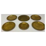 Misc. Etched Brass Plates And More 1= 6 1/4', 4 = 8' & 1= 9'