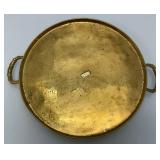 Vintage Heavy Ornate Brass Etched Serving Tray With Saudia Arabia Engraved 12'