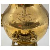 Vintage Ornate Heavy Brass Tilting Coffee/Tea Pot With Warmer 13' Tall