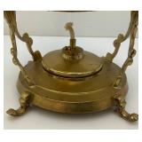 Vintage Ornate Heavy Brass Tilting Coffee/Tea Pot With Warmer 13' Tall