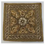 Vintage Asain Beaded Pillow Cover 16' x 16'
