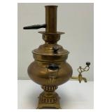 Antique Collectible Traditional Turkish Brass Tea Urn 17.5' Tall Antique Copper And Brass Turkish Dallah Arab Coffee Pot, Middle East Islamic