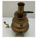 Antique Collectible Traditional Turkish Brass Tea Urn 17.5' Tall Antique Copper And Brass Turkish Dallah Arab Coffee Pot, Middle East Islamic