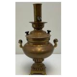Antique Collectible Traditional Turkish Brass Tea Urn 17.5' Tall Antique Copper And Brass Turkish Dallah Arab Coffee Pot, Middle East Islamic