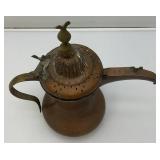 Antique Brass And Copper Turkish Teapot/Coffee Pot