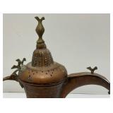Antique Brass And Copper Turkish Teapot/Coffee Pot