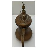 Antique Brass And Copper Turkish Teapot/Coffee Pot