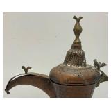 Antique Brass And Copper Turkish Teapot/Coffee Pot