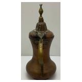 Antique Brass And Copper Turkish Teapot/Coffee Pot
