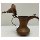 Antique Brass And Copper Turkish Teapot/Coffee Pot