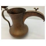 Antique Brass And Copper Turkish Teapot/Coffee Pot