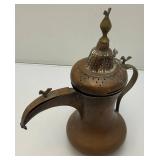 Antique Brass And Copper Turkish Teapot/Coffee Pot