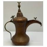 Antique Brass And Copper Turkish Teapot/Coffee Pot