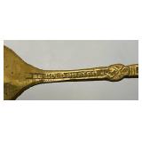 Set Of 11 Vintage Collectible Saudi Arabia Souvenir Gold Plated Miniature Spoons 4 1/4' 1=5 1/4'
