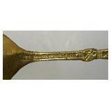 Set Of 11 Vintage Collectible Saudi Arabia Souvenir Gold Plated Miniature Spoons 4 1/4' 1=5 1/4'