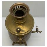 Antique Imperial Russian Tula Charcoal Heavy Brass Samovar With Stamps 19 1/4' Tall