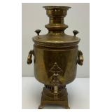 Antique Imperial Russian Tula Charcoal Heavy Brass Samovar With Stamps 19 1/4' Tall
