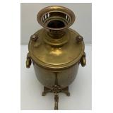 Antique Imperial Russian Tula Charcoal Heavy Brass Samovar With Stamps 19 1/4' Tall